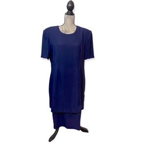 Vintage Nu-Mode Navy Dress